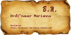 Brünauer Marianna névjegykártya
